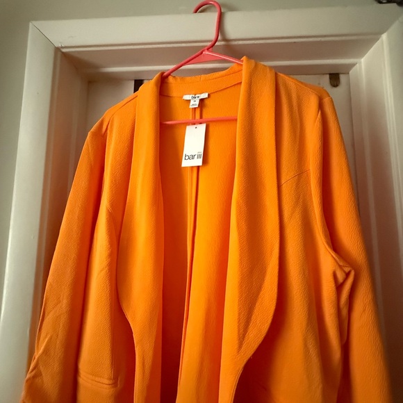 Bar III Orange Blazer Vibrant Suit Jacket - Picture 2 of 6